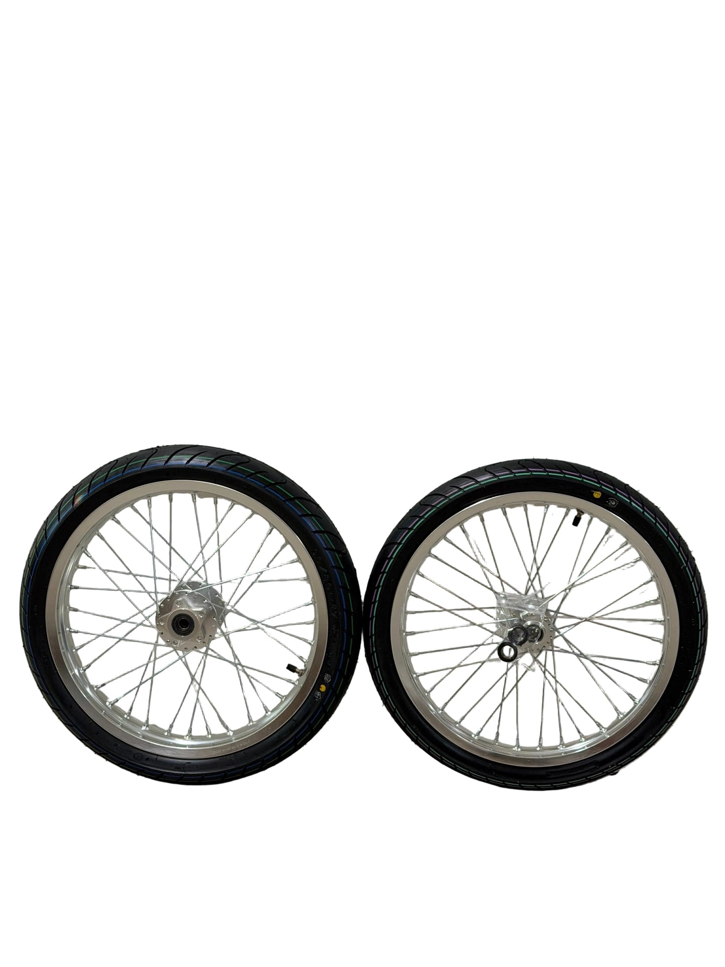 Chrome Light Bee/Eride Supermoto Wheel Set