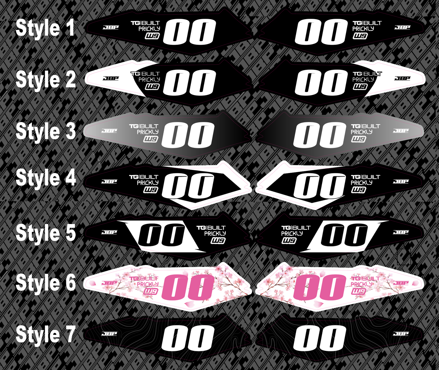 Side Fender E-Bike Decals LBX/Eride Pro