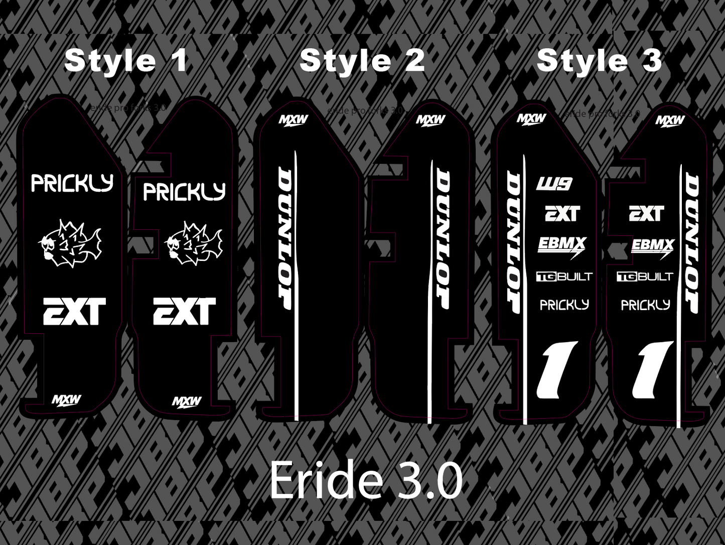 Eride 3.0 Fork Guard Decals