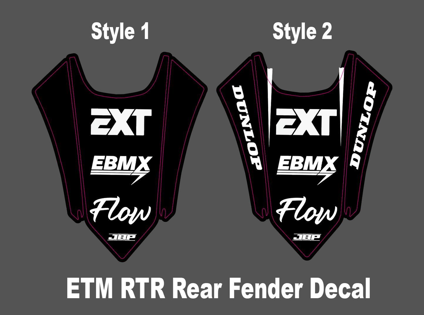 Etm RTR Rear Fender Decal