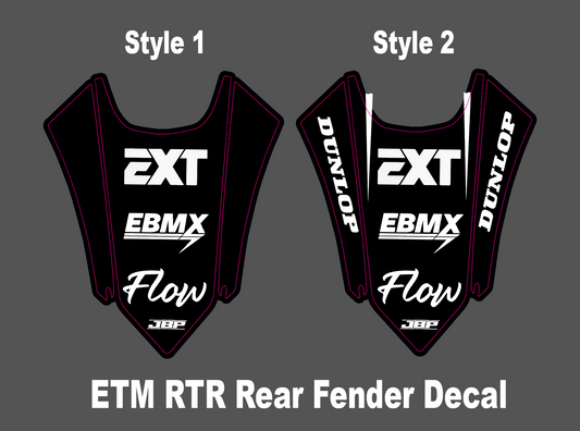 Etm RTR Rear Fender Decal